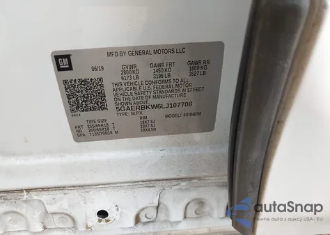 2020 Buick Enclave Fwd Essence z USA, uszkodzony, nr VIN 5GAERBKW6LJ107708